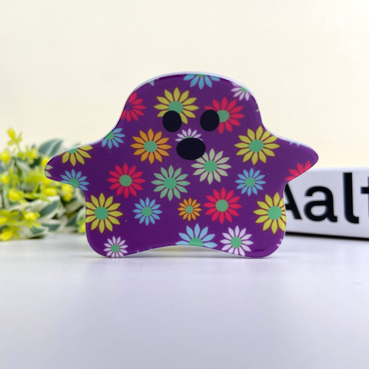Halloween Cute flower ghost hair claw clip