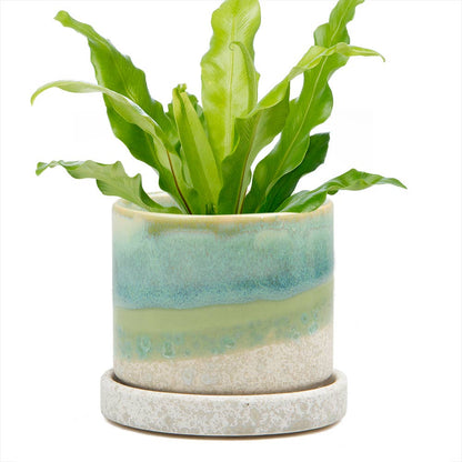Minute Handmade Ceramic Planter Indoors Pot With Saucer