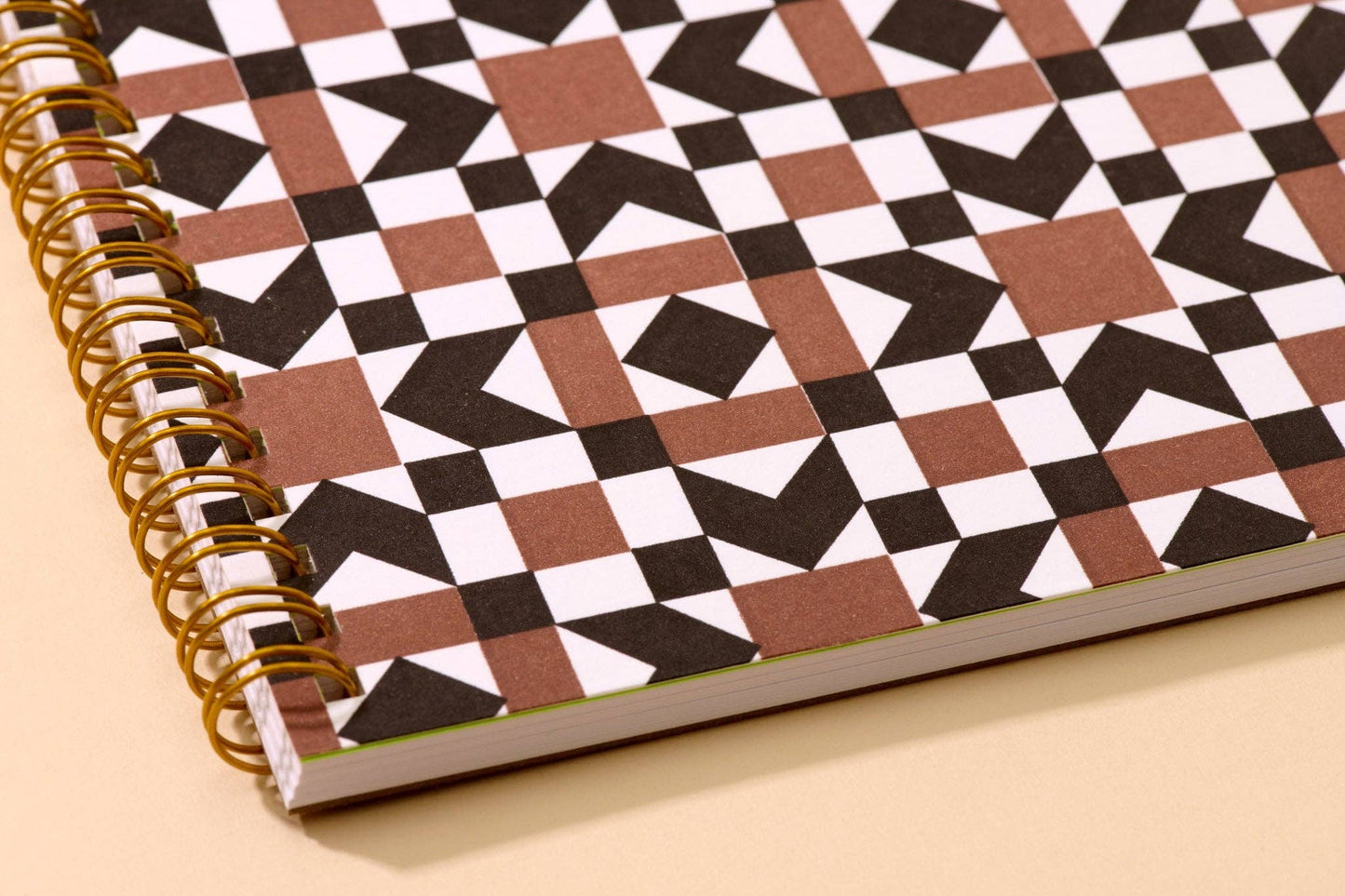 Modern Cozy Letterpress A5 Spiral Notebook — Autumn Quilt