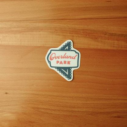 Overland Park Retro Sign Sticker