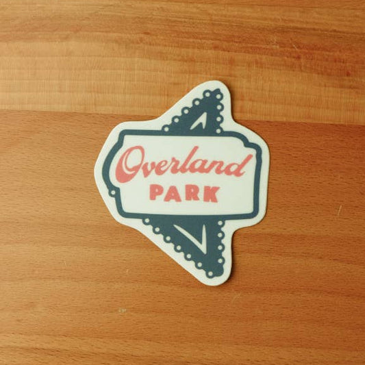 Overland Park Retro Sign Sticker