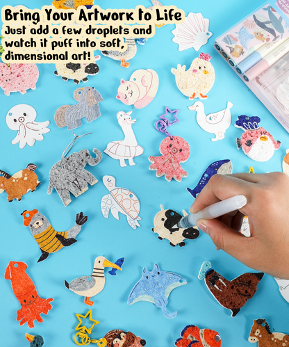 “Drop to Puff” 3D Sponge Art Kit