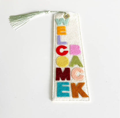 Welcome Back Felt Bookmark