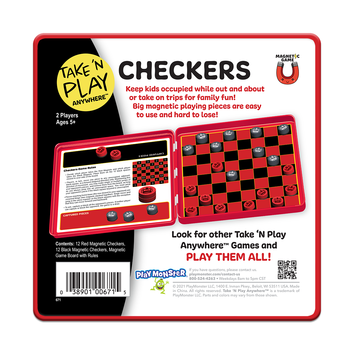 Take 'N Play Anywhere Checkers - Ultimate Travel Game