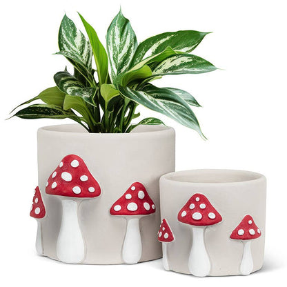 Dot Mushroom Planter-4"H