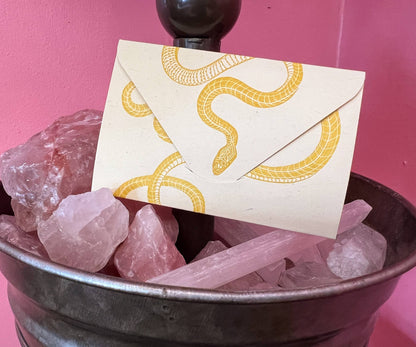 Snake yellow gold mini card