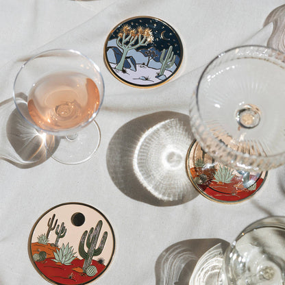 Warm Desert Gold Drink Coasters | Summer Gift + Garden Party