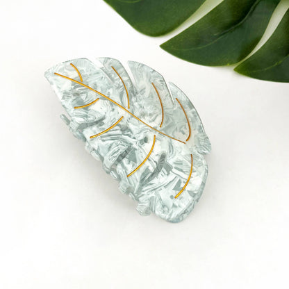 Tropical Monstera Leaf Hair Claw Clip