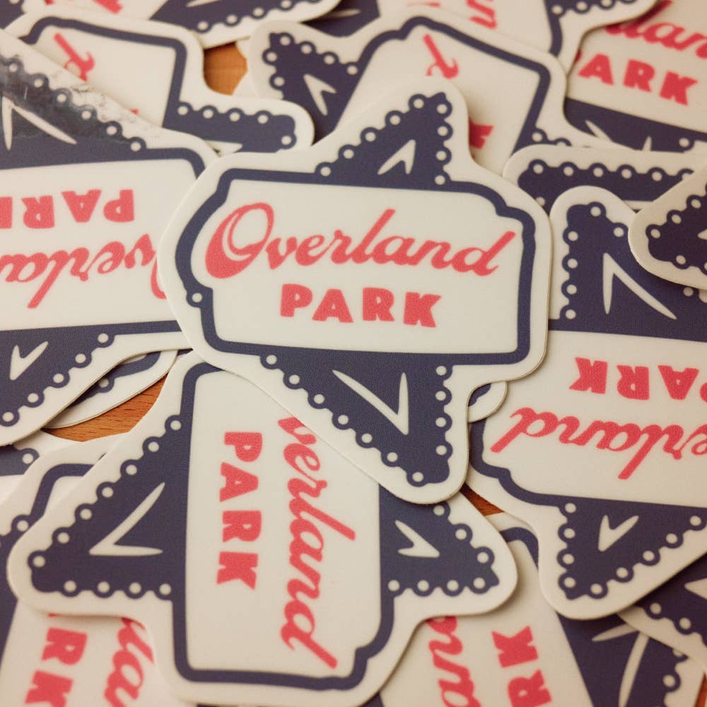 Overland Park Retro Sign Sticker