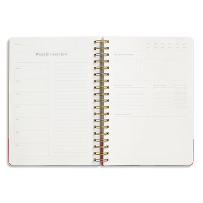 Daily Planner, Undated, Hardcover B5 Spiral - Gradient Orb