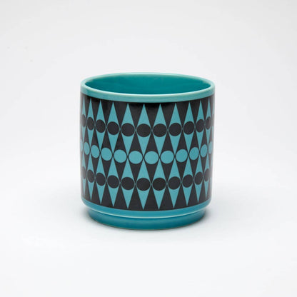 Magpie x Hornsea Small Planty - Plant Pot Backgammon Teal