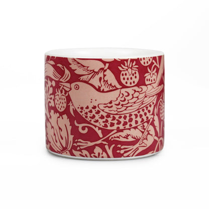 Ceramic Pot (3.9") - ACS William Morris (Raspberry)