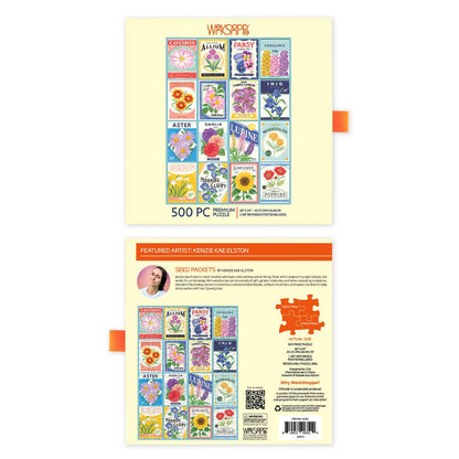 Seed Packets 500 Piece Puzzle, Spring Flower Garden Gift