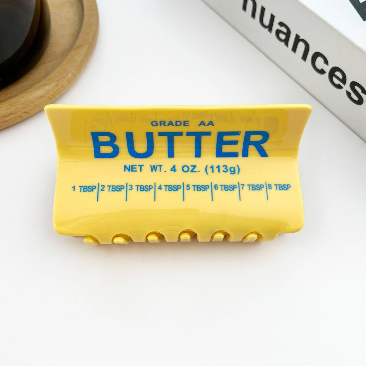 Butter Shaped Hair Claw Clip, Creative Food Hair Clip