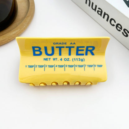 Butter Shaped Hair Claw Clip, Creative Food Hair Clip