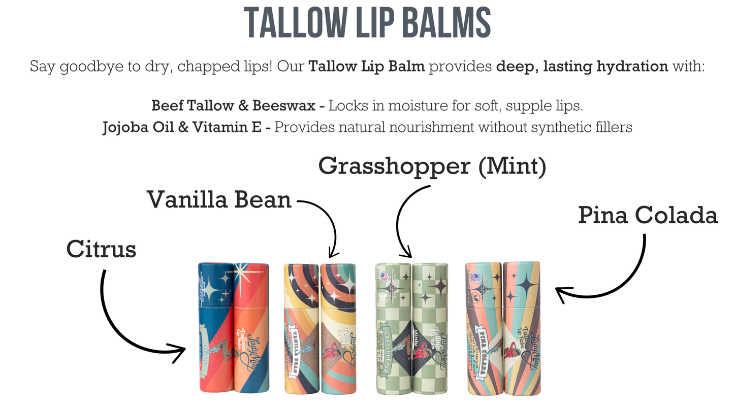 Tallow Lip Balm | Pure + Natural Hydration