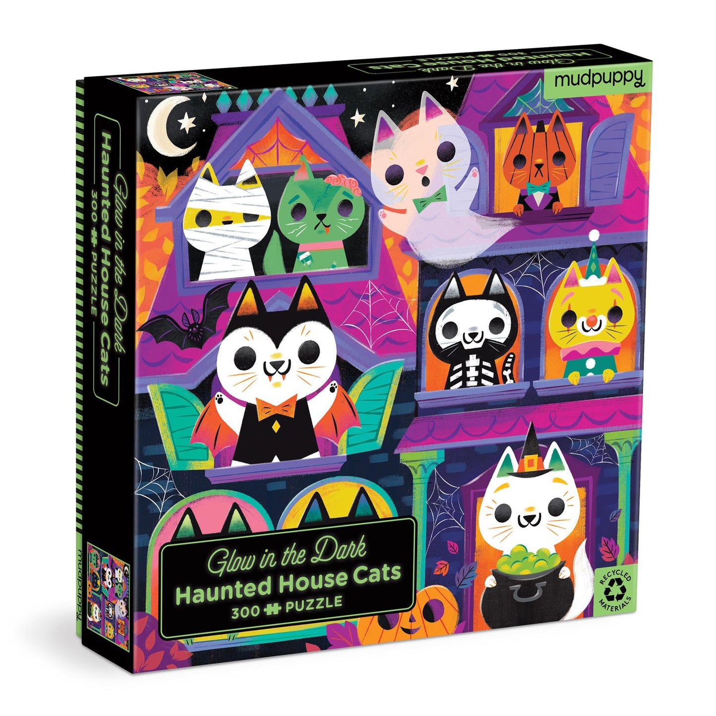 Haunted House Cats 300 Piece Glow in the Dark Puzzle